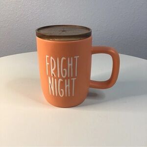 Fright Night Halloween Mug with web etched Bamboo Lid 15 oz Halloween new